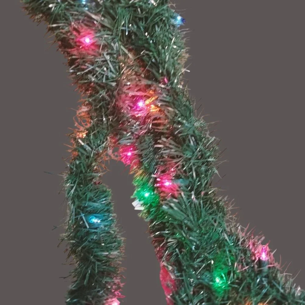 Green Pine Garland 30 Ft Pre Lit Christmas String Lights